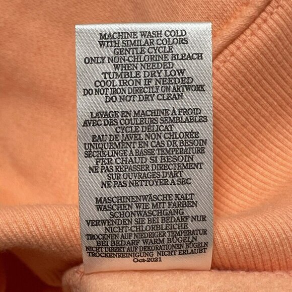 Peloton Ultimate Hoodie Fleece Jacket Women Size S Orange Zip Pocket Logo Iconic - Picture 12 of 12